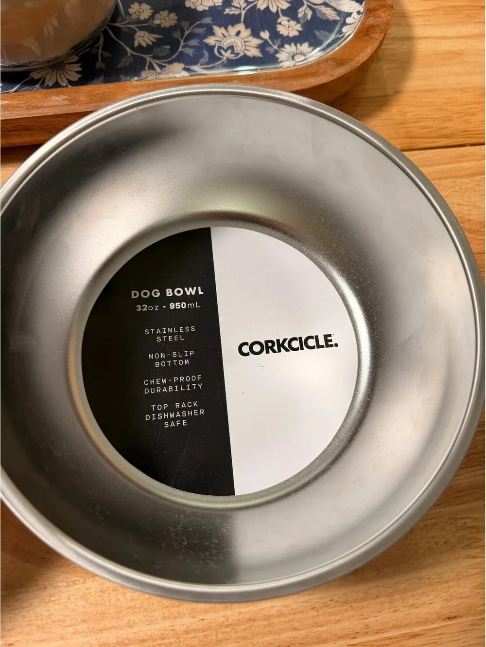 Corkcicle Stainless Steel Dog Bowls  Set of 2, 32oz Each